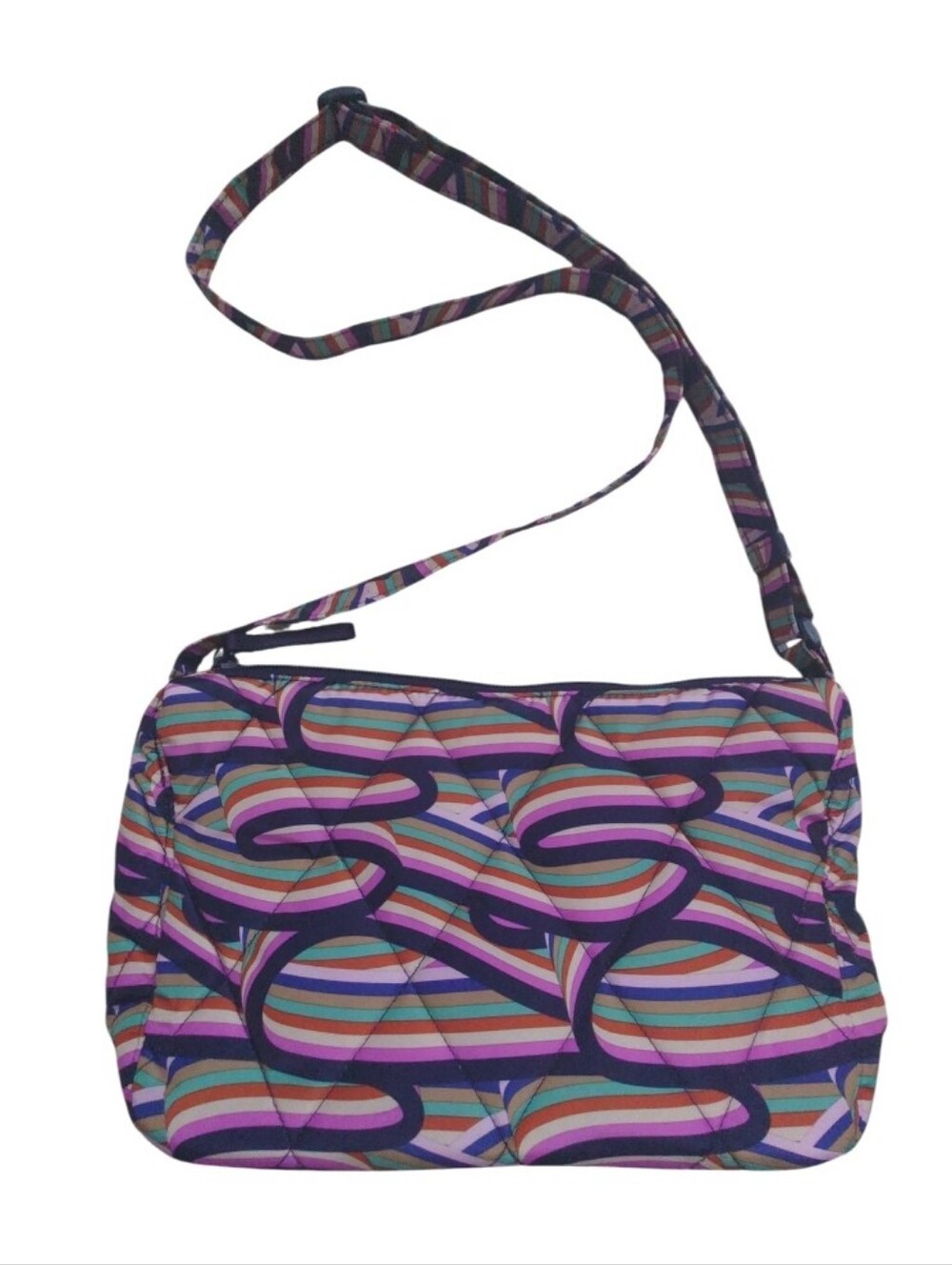 Vera Bradley Women's Ultralight Essential Crossbody Bag Retro Ribbons